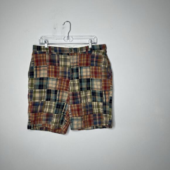 Jos. A. Bank Other - Jos. A. Bank Madras Patchwork Plaid Shorts Mens 35 Preppy Cotton Summer Classic